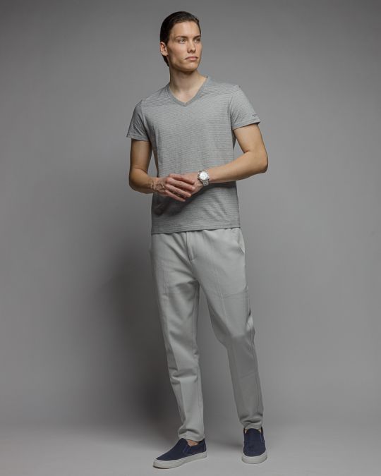 GREY MEN'S SHORT SLEEVE T-SHIRT 1D26SS4039SS0105