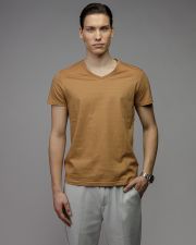 BROWN MEN'S SHORT SLEEVE T-SHIRT