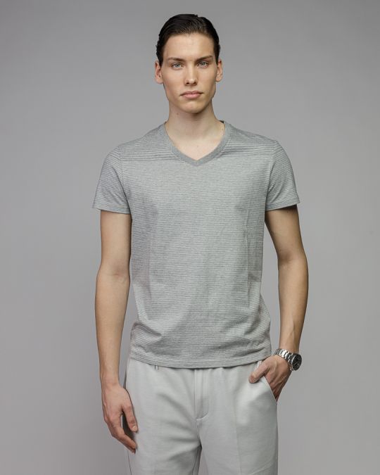 GREY MEN'S SHORT SLEEVE T-SHIRT 1D26SS4039SS0105