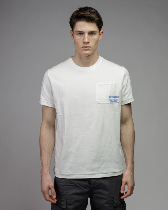 WHITE MEN'S SHORT SLEEVE T-SHIRT 1D26SS4046SS0105