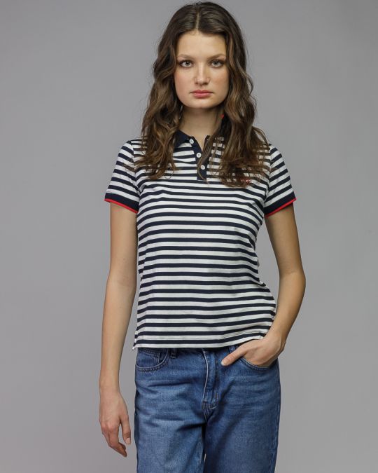 KÉK NŐI RÖVID UJJÚ PÓLÓ 2D26SS4528SS0105