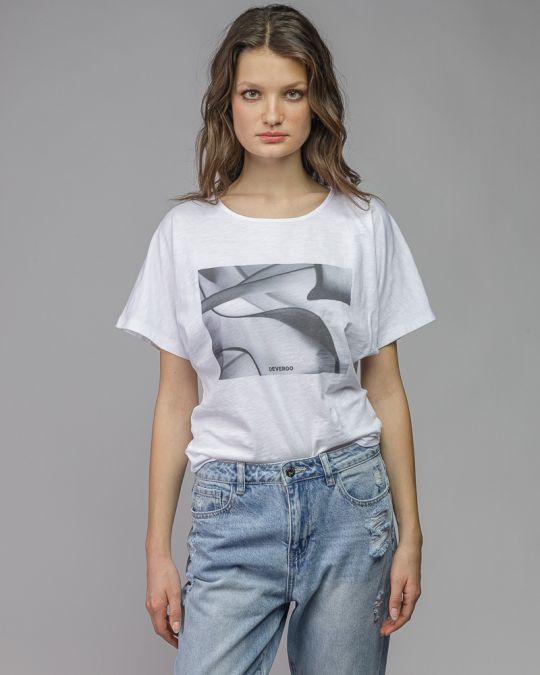 WHITE WOMEN'S SHORT SLEEVE T-SHIRT 2D26SS4537SS0105