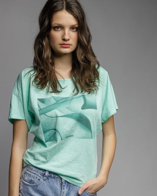 BLUE WOMEN'S SHORT SLEEVE T-SHIRT 2D26SS4537SS0105