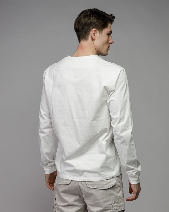 WHITE MEN'S LONG SLEEVE T-SHIRT 1D26SS4000LS0105