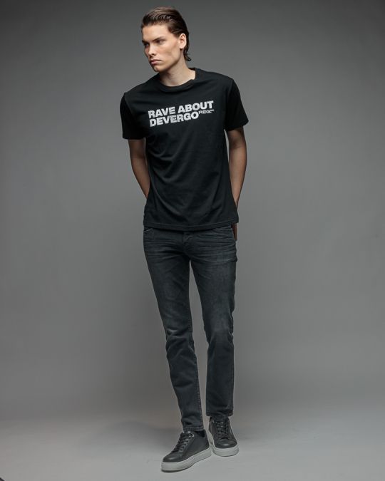 BLACK MEN'S SHORT SLEEVE T-SHIRT 1D26SS4040SS0105