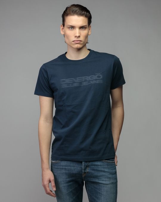 BLUE MEN'S SHORT SLEEVE T-SHIRT 1D26SS4027SS0105