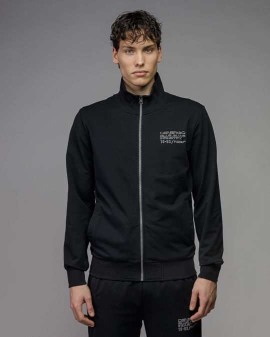 FEKETE FÉRFI CIPZÁRAS PULÓVER 1D26SS4085KA0705