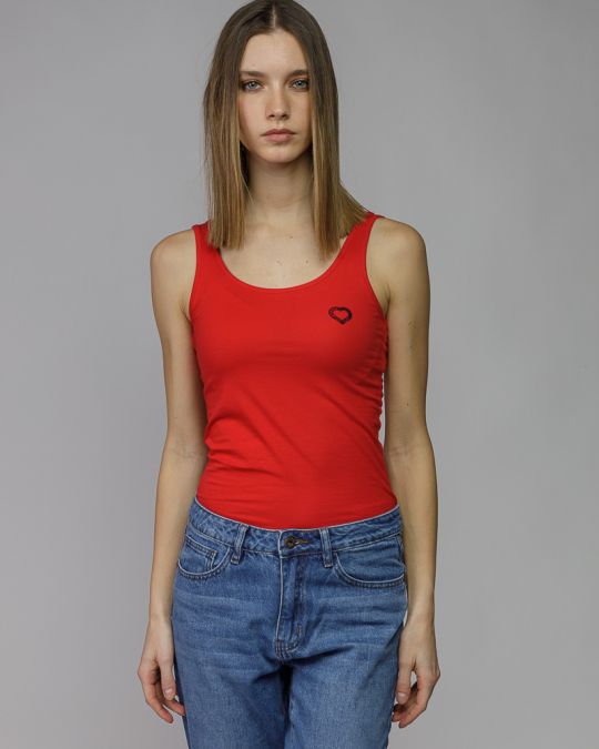 RED WOMEN'S TOP 2D26SS4502SL0205