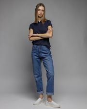 KÉK NŐI RÖVID UJJÚ PÓLÓ