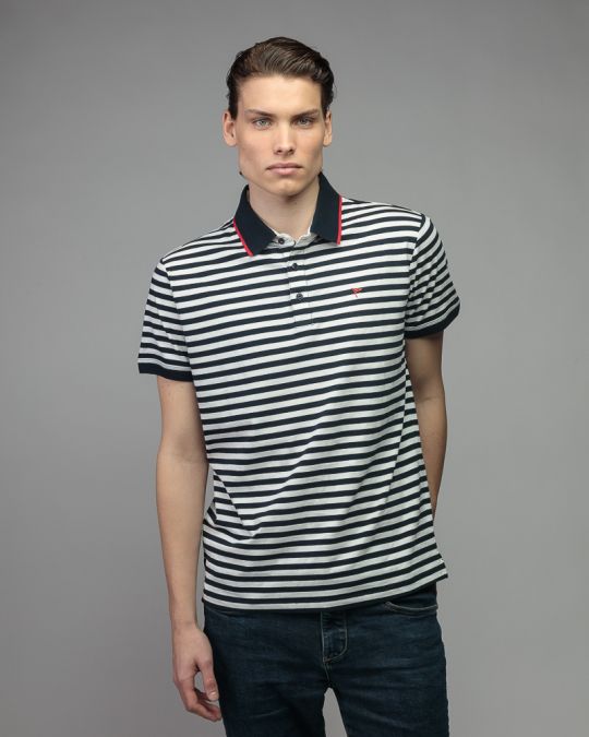 KÉK FÉRFI RÖVID UJJÚ PÓLÓ 1D26SS4028SS0105