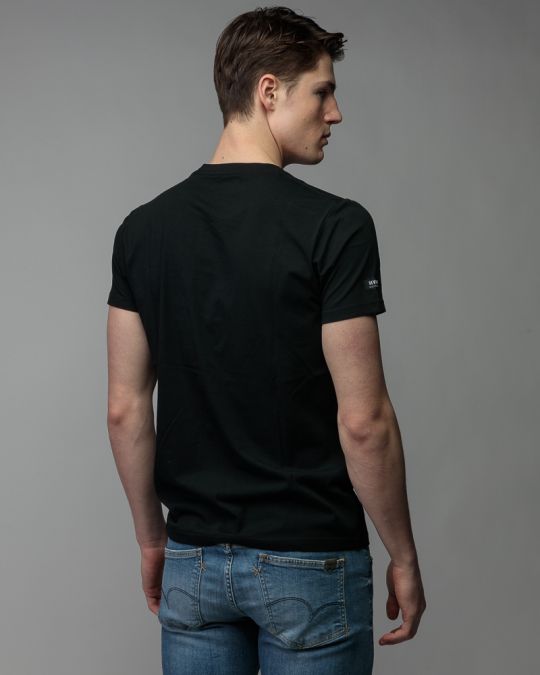 BLACK MEN'S SHORT SLEEVE T-SHIRT 1D26SS4033SS0105