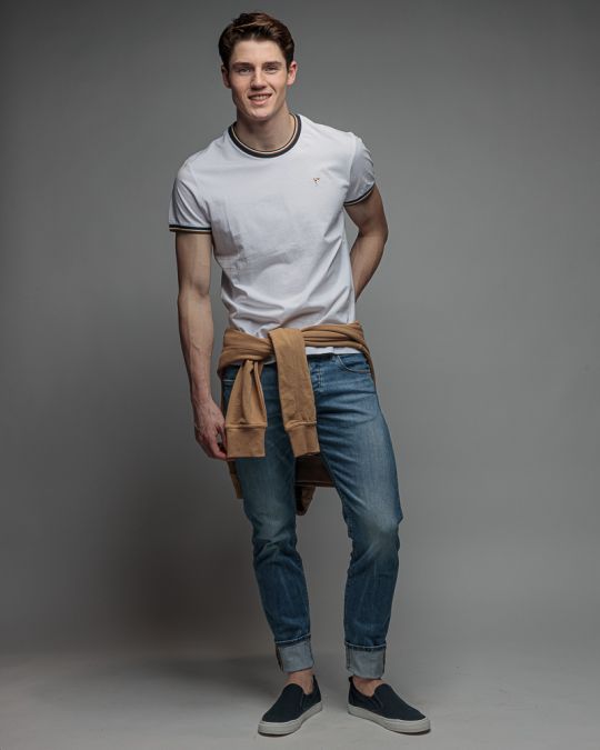 WHITE MEN'S SHORT SLEEVE T-SHIRT 1D26SS4036SS0105