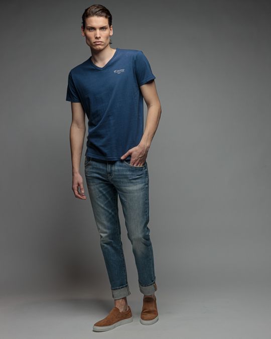 KÉK MEN'S SHORT SLEEVE T-SHIRT 1D26SS4056SS0106