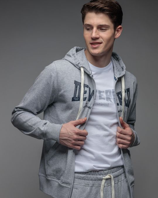 SZÜRKE FÉRFI CIPZÁRAS PULÓVER 1D26SS4084KA0705