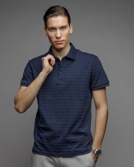 KÉK FÉRFI RÖVID UJJÚ GALLÉROS PÓLÓ 1D26SS4015SS0101