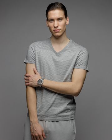 SZÜRKE FÉRFI RÖVID UJJÚ PÓLÓ 1D26SS4039SS0105