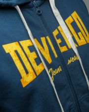 KÉK FÉRFI CIPZÁRAS PULÓVER