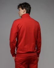 RED MEN'S ZIP SWEATER