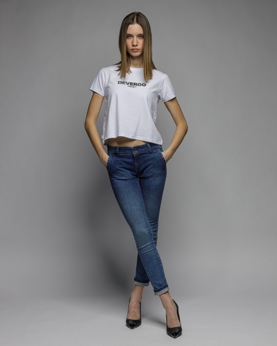 WHITE WOMEN'S SHORT SLEEVE T-SHIRT 2D26SS4542SS0224
