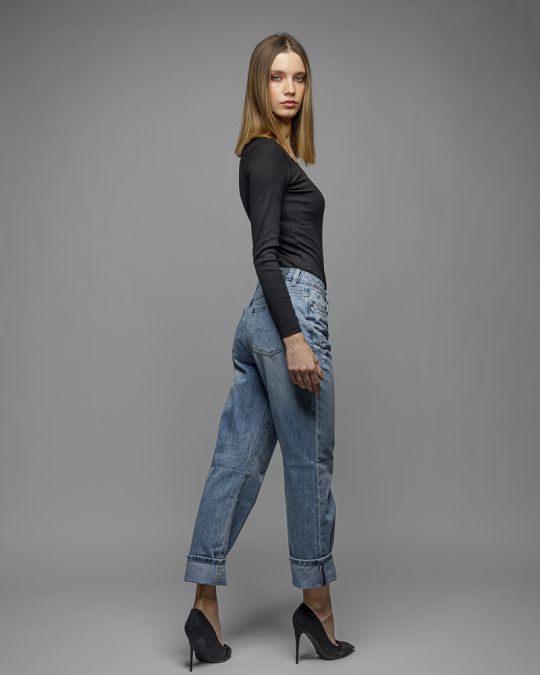 FEKETE NŐI HOSSZÚ UJJÚ PÓLÓ 2D26SS4550LS3305