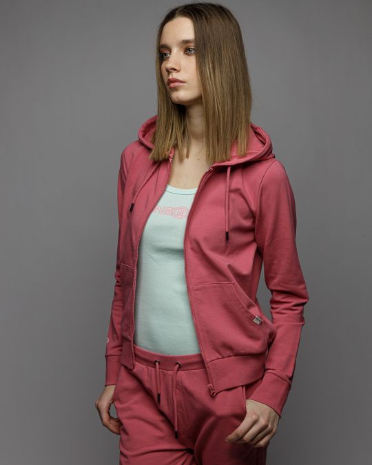 PINK WOMEN'S HOODED ZIP SWEATER 2D26SS4587KA0705