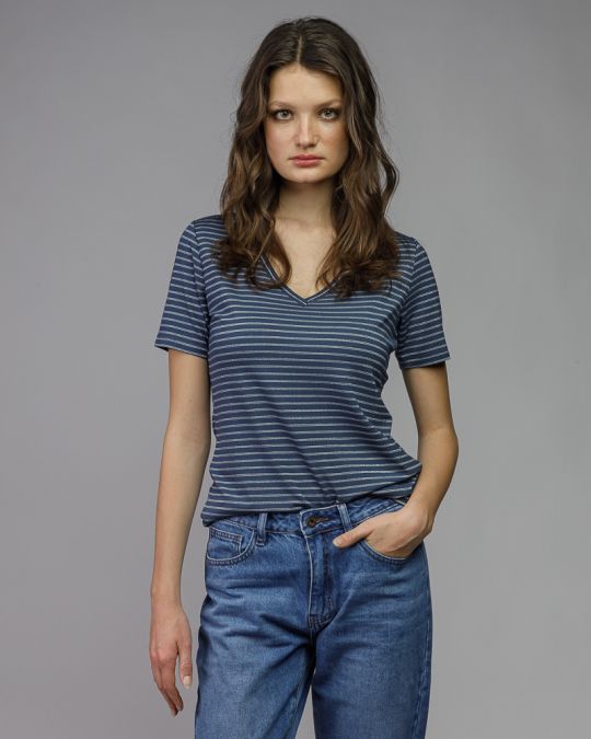 BLUE WOMEN'S SHORT SLEEVE T-SHIRT 2D26SS4543SS0105