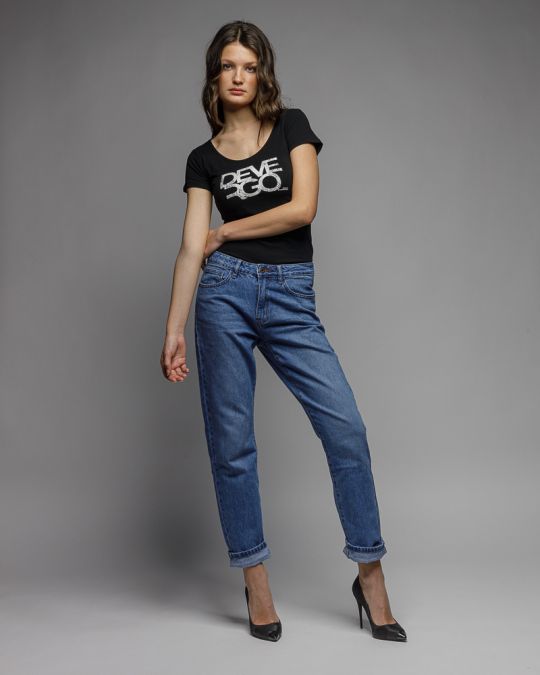 FEKETE NŐI RÖVID UJJÚ PÓLÓ 2D26SS4552SS0205