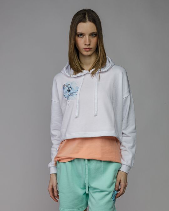 WHITE WOMEN'S SWEATSHIRT 2D26SS4591LS0705