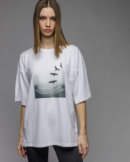 WHITE WOMEN'S SHORT SLEEVE T-SHIRT 2D26SS4524SS0105