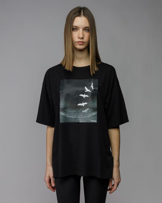 BLACK WOMEN'S SHORT SLEEVE T-SHIRT 2D26SS4524SS0105