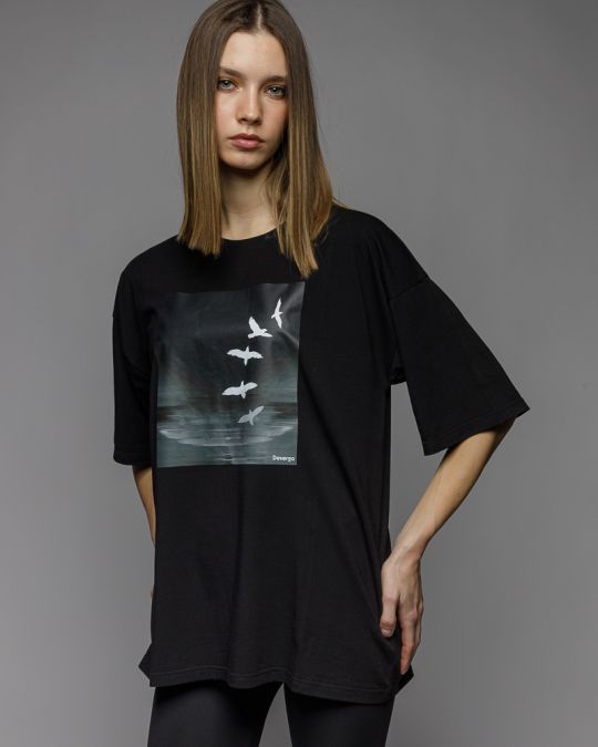 BLACK WOMEN'S SHORT SLEEVE T-SHIRT 2D26SS4524SS0105