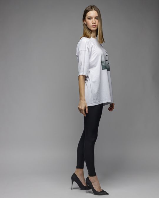 WHITE WOMEN'S SHORT SLEEVE T-SHIRT 2D26SS4524SS0105