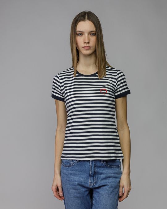 BLUE WOMEN'S SHORT SLEEVE T-SHIRT 2D26SS4530SS0105