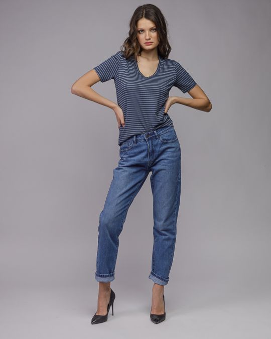 BLUE WOMEN'S SHORT SLEEVE T-SHIRT 2D26SS4543SS0105