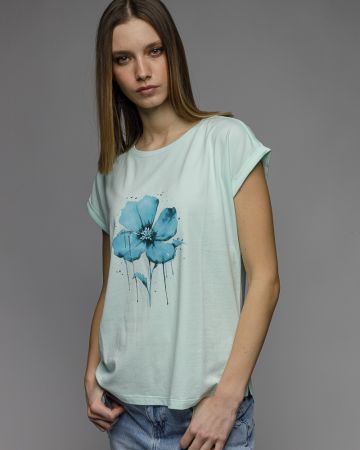 KÉK NŐI TOP 2D26SS4517SL0105