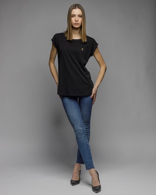 BLACK WOMEN'S TOP 2D26SS4519SL0105