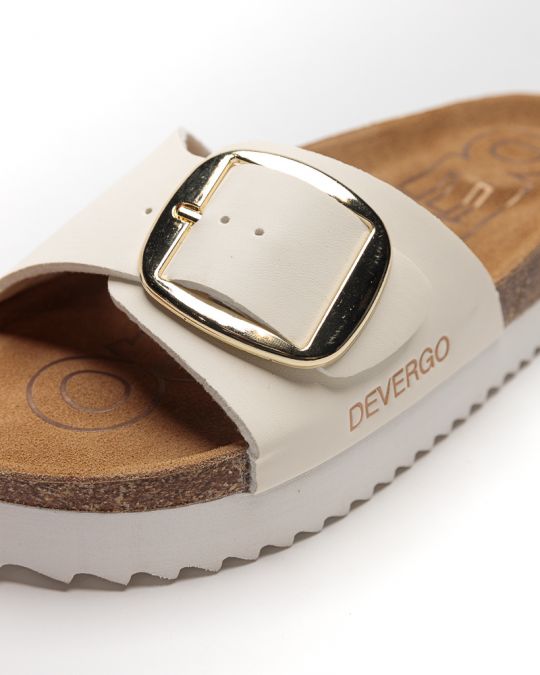 WHITE WOMEN'S SLIPPERS  - GAIA BUCKLE DE26SS2549BU PT