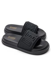 BLACK WOMEN'S SLIDES - BELLA