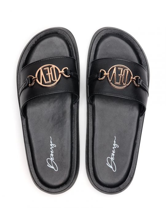BLACK WOMEN'S SLIPPERS  - SHARON DE26SS2521PU SY