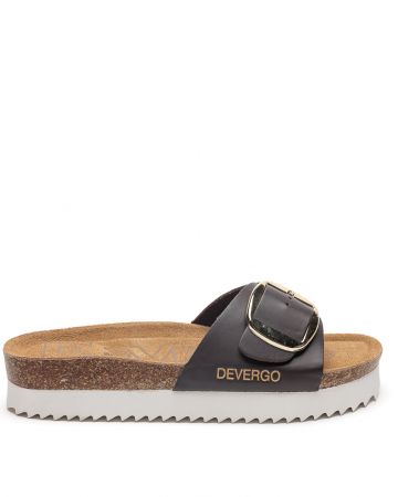 BARNA NŐI PAPUCS  - GAIA BUCKLE DE26SS2549BU PT