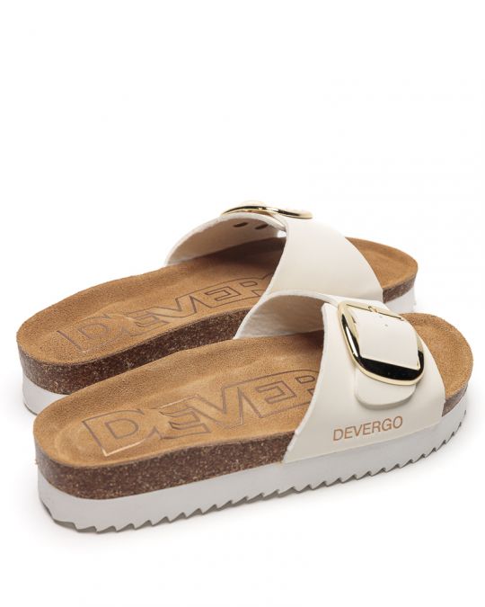WHITE WOMEN'S SLIPPERS  - GAIA BUCKLE DE26SS2549BU PT