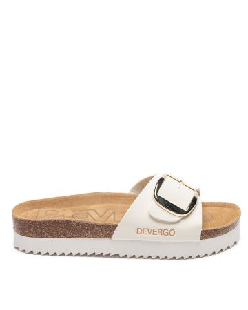 WHITE WOMEN'S SLIPPERS - GAIA BUCKLE DE26SS2549BU PT