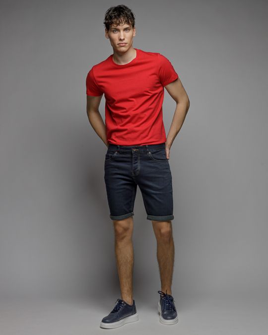 BLUE MEN'S JOGJEANS SHORTS 1D26SS1132MP7182
