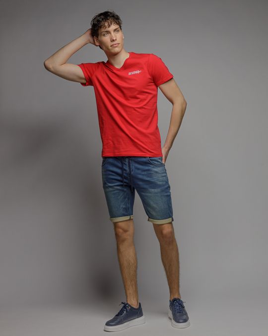 BLUE MEN'S JOGJEANS SHORTS 1D26SS1135MP7164