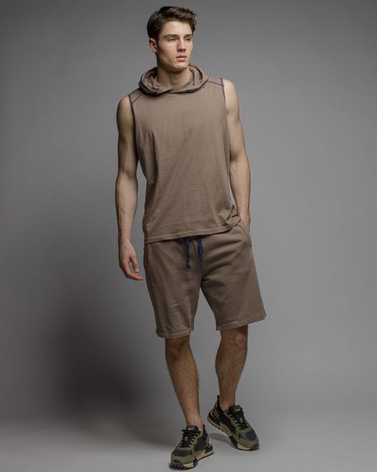 BROWN MEN'S SINGLET 1D26SS4014SL0106
