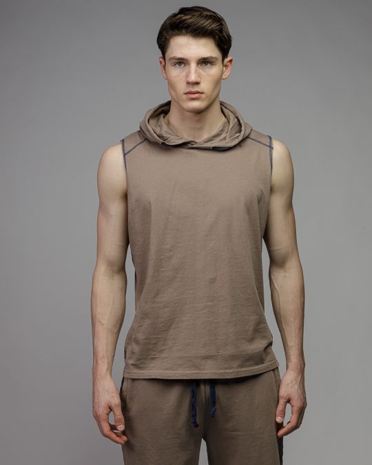 BROWN MEN'S SINGLET 1D26SS4014SL0106