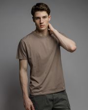 BROWN MEN'S SHORT SLEEVE T-SHIRT