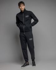 BLACK MEN'S ZIP SWEATER