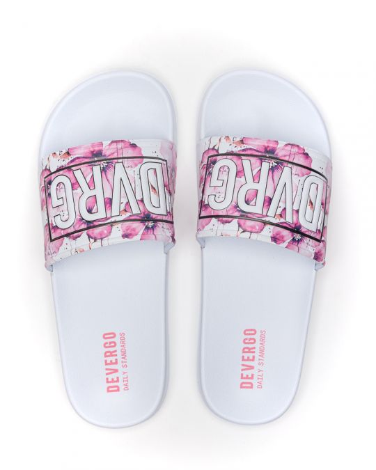 FEHÉR NŐI PAPUCS  - CARAVELLA FLOWER DE26SS2526FL RE