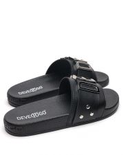BLACK WOMEN'S SLIPPERS  - CARAVELLA LETTERS